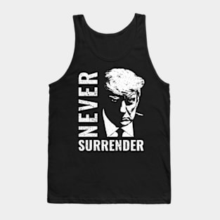 Trump Never Surrender Mugshot 2024 Tank Top